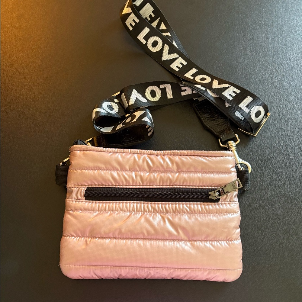 Think Rolyn Quilted Crossbody Bag with seam reap strap
